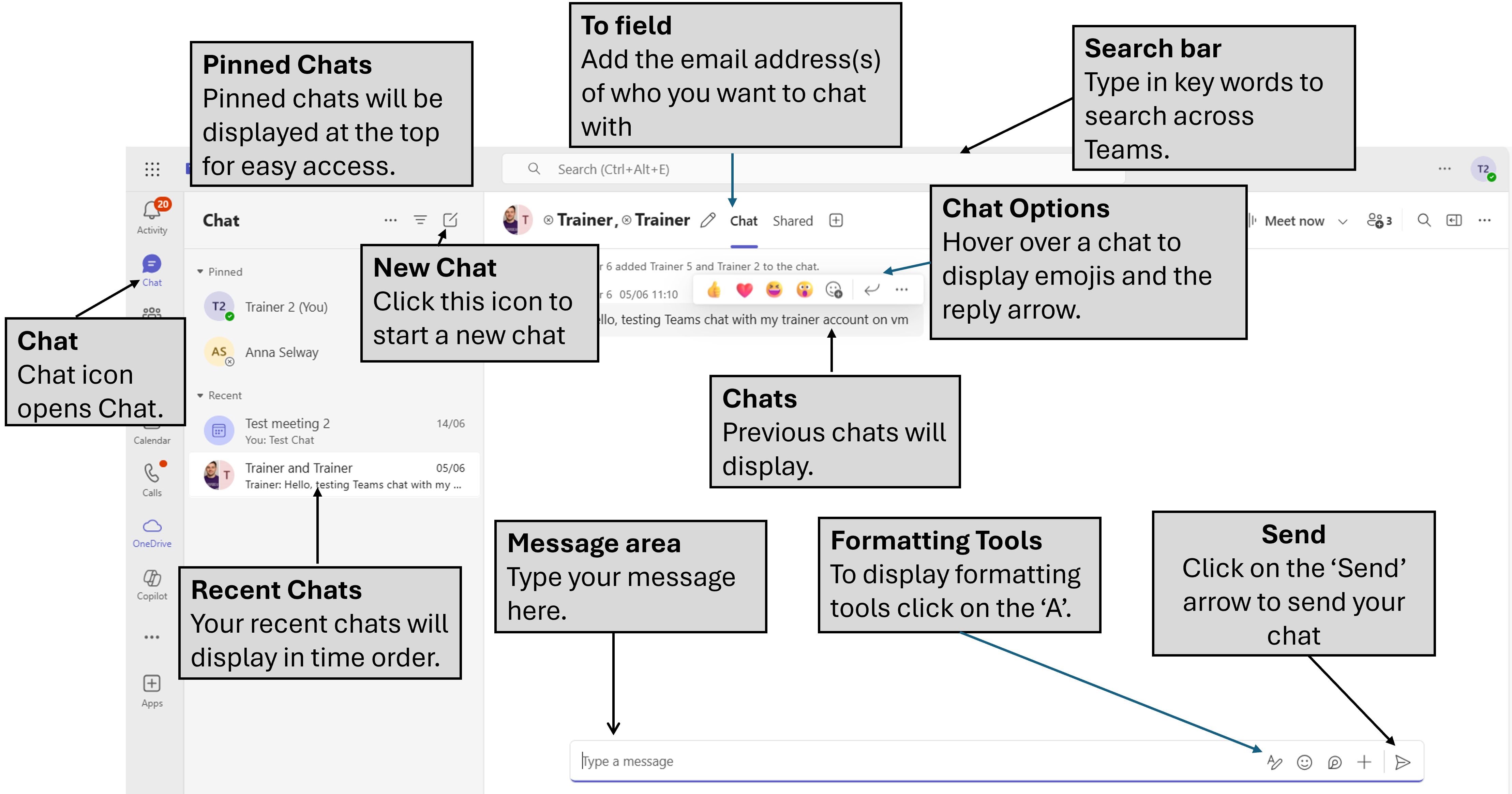 Microsoft Teams Chat Interface