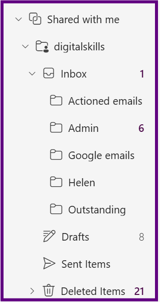 Shared email account