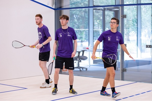 Students playing squash