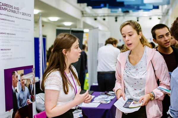 Students at a Careers Fair