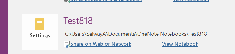 OneNote stored locally