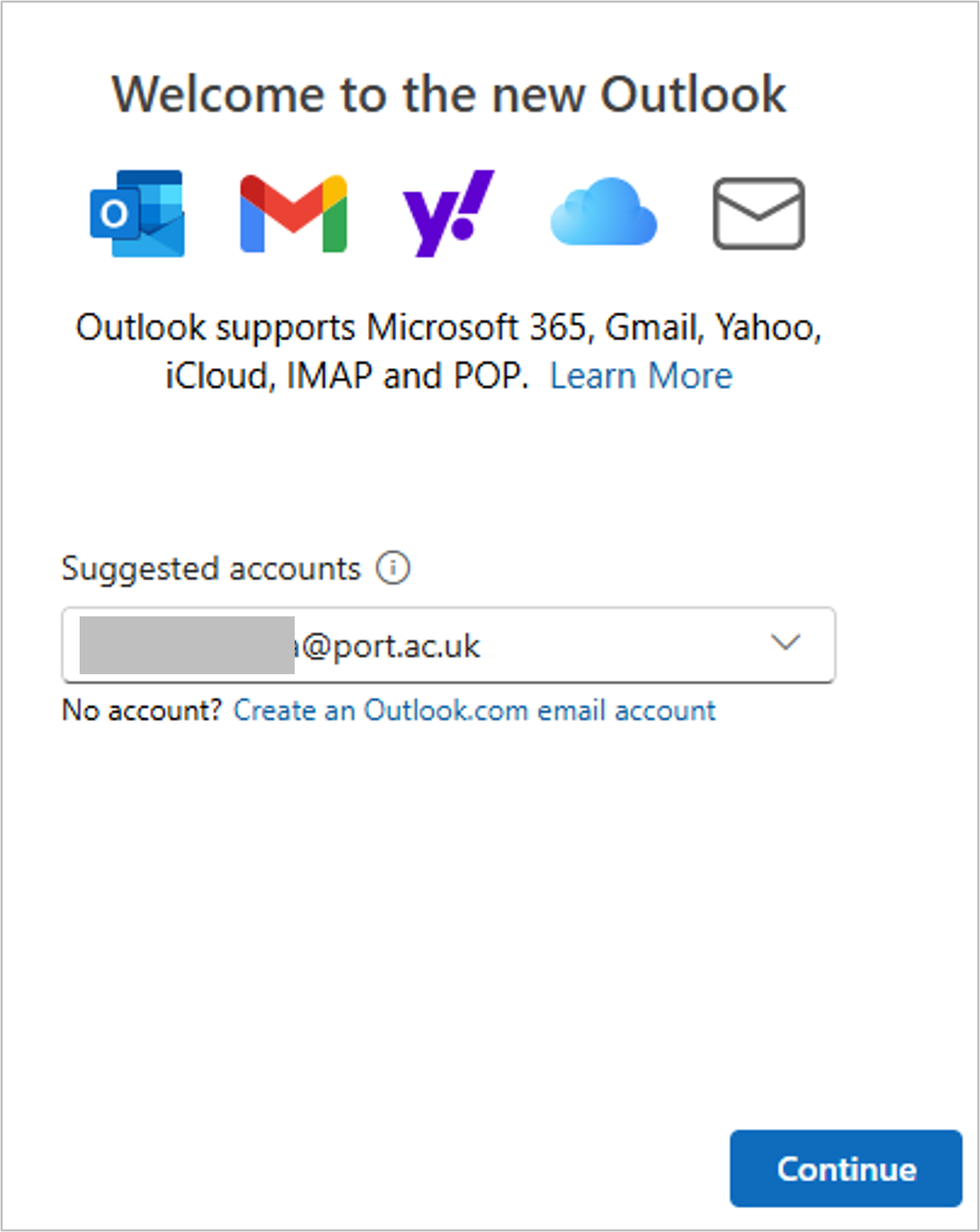 Type in your email address