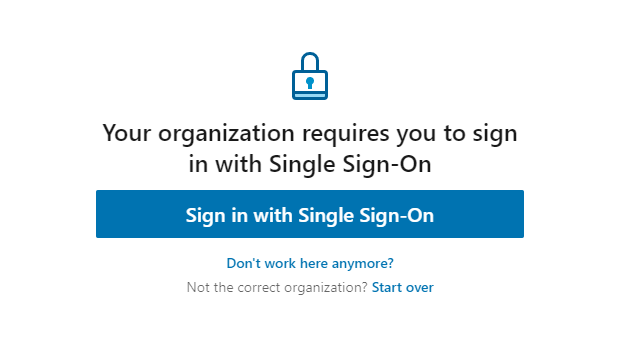 sign in with single sign-on