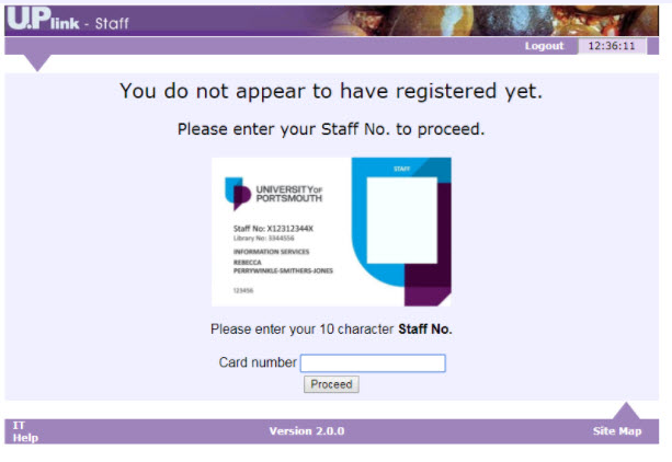 A screenshot of the registration page