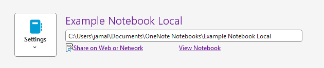 Locally stored notebook