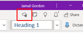 Sync Item in OneNote