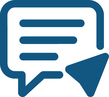 Chat button with arrow icon