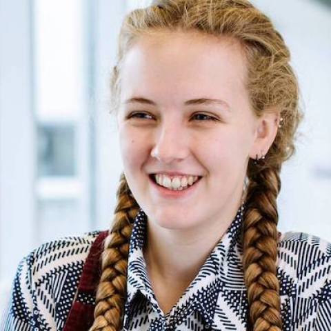 Smiling young student