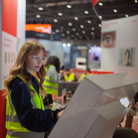 Amelie working at an Event