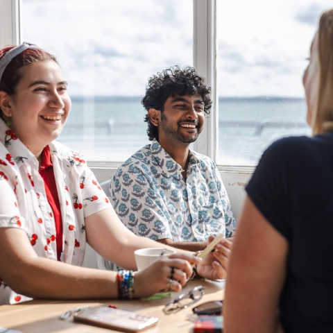 Students smiling