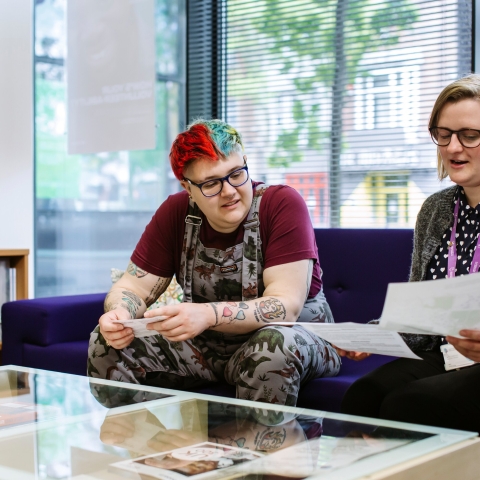 Student getting help at the Careers & Employability centre