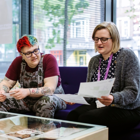 Student getting help at the Careers & Employability centre