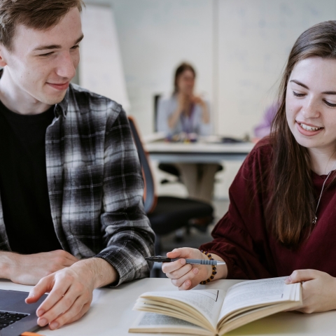 B Roll Day One - Duo studying