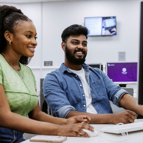 B-roll Day one - studying on computers