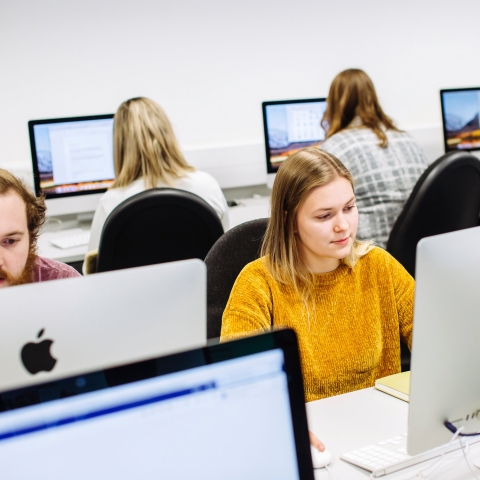 Students in a computer suite