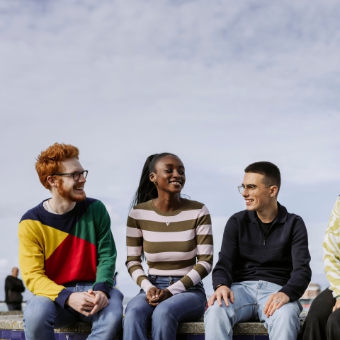 Students smiling in Southsea