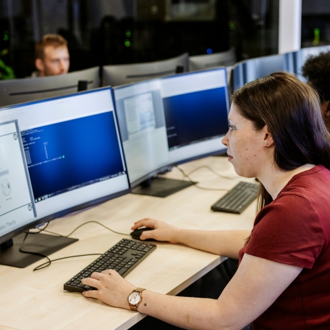 Person using a computer