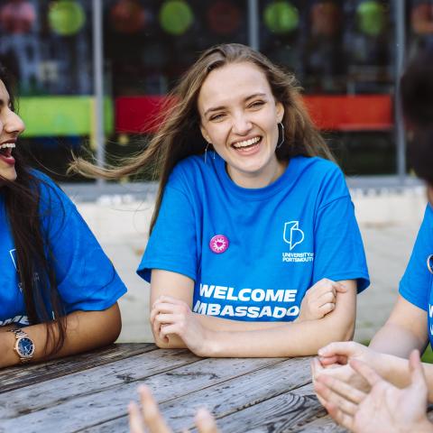 Group of University of Portsmouth welcome ambassadors