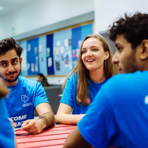 student ambassadors sitting together