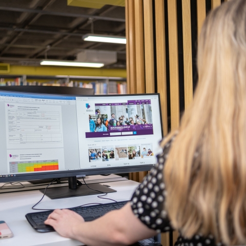 Person using a computer