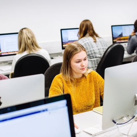 Students in a computer suite