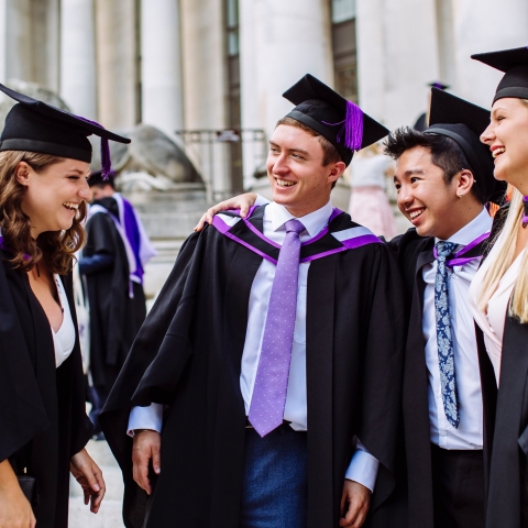 Students at Graduation in Guildhall Square