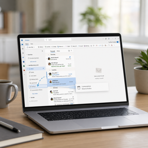 Microsoft Outlook interface