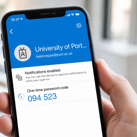 Microsoft authenticator interface