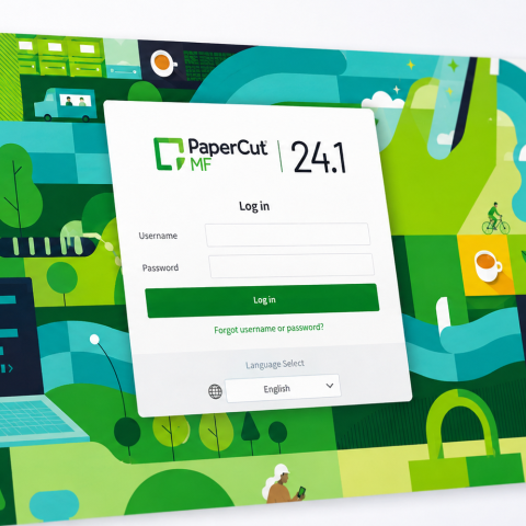 PaperCut login screen
