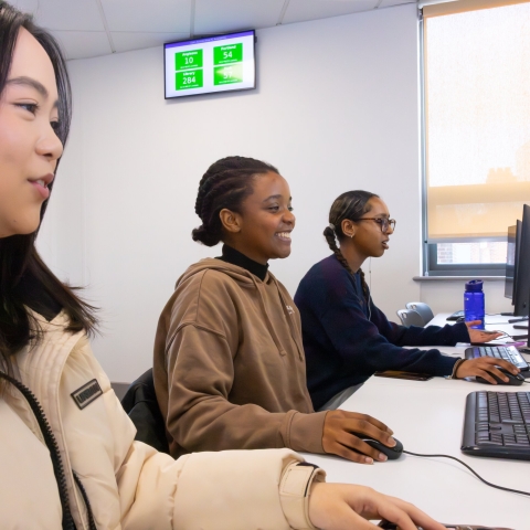 students in computer lab