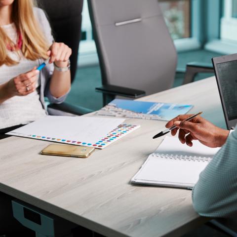people sitting around a table