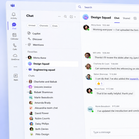 Microsoft Teams Chat interface