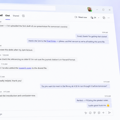 Microsoft Teams Chat interface