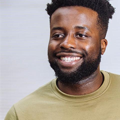 male student smiling