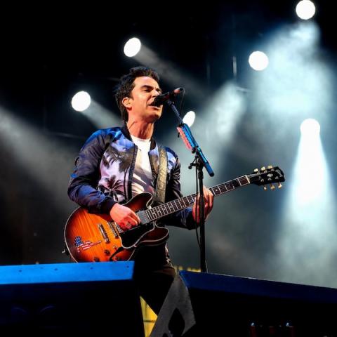 Kelly Jones, from the band Stereophonics, performing on stage