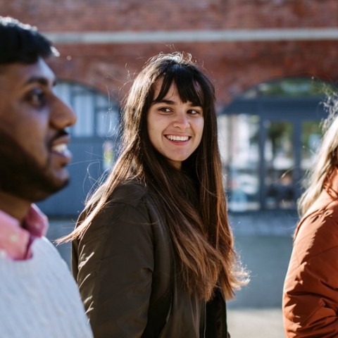 Students walking in Old Portsmouth