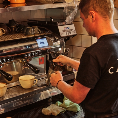 Staff member working coffee machine
The Canteen - City Guide 2022