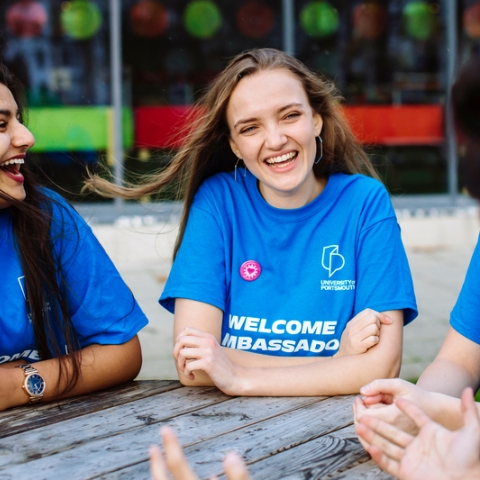 Group of University of Portsmouth welcome ambassadors