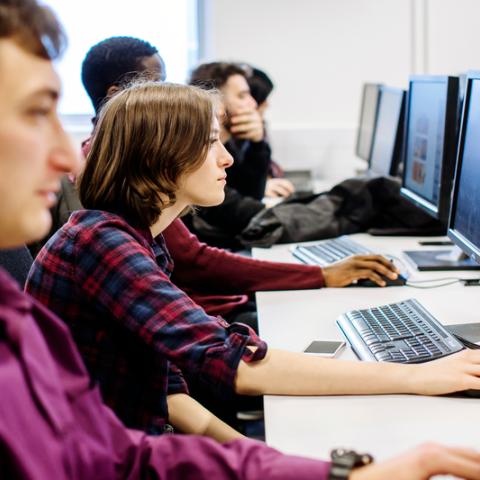 students working 