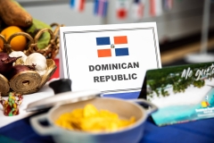 dominican republic sign on a table at festival of cultures