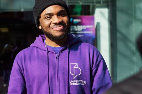 Student Ambassador outside the Careers Service