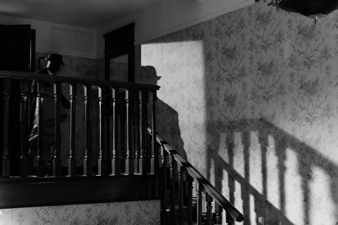 Spy on stairs