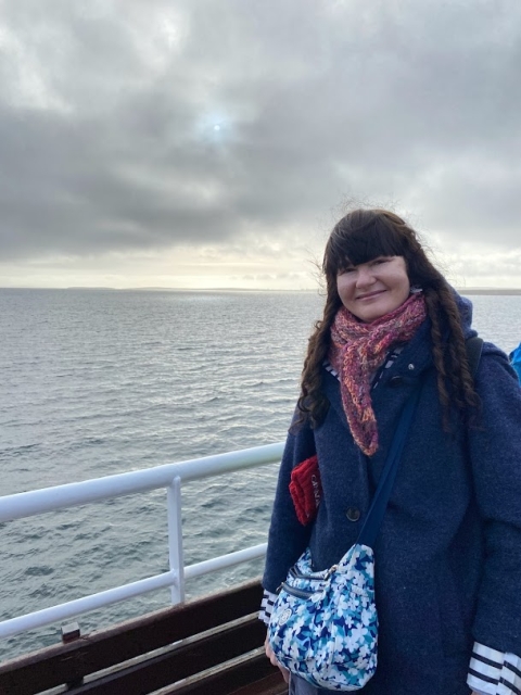 Suzanne Marie Taylor on a boat out at sea