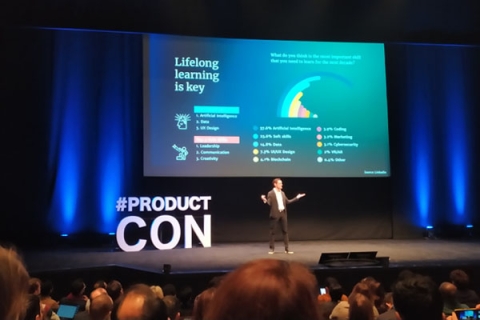 Wilson at a product convention