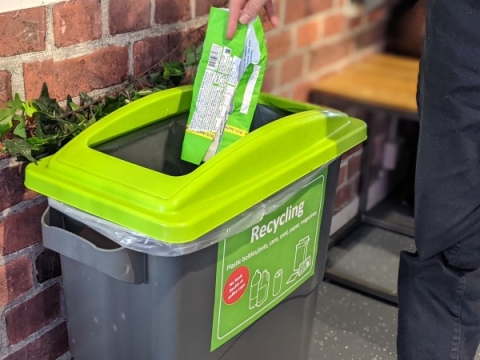 New recycling bin on campus