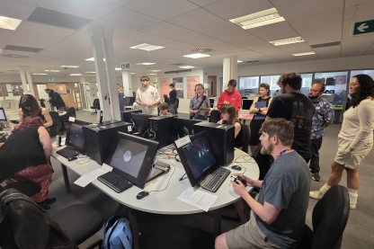 Students taking part in the GameJam competition