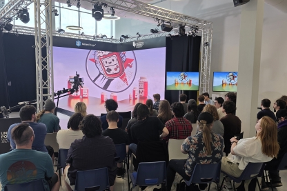 GameJam competition - students viewing the entries