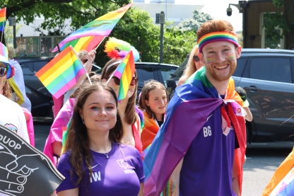 Students at Pride parade