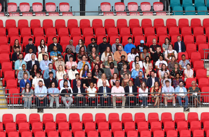 Santander scholars at Wembley Stadium