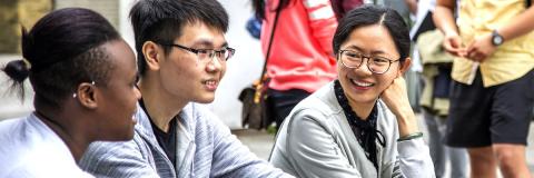 International students chatting